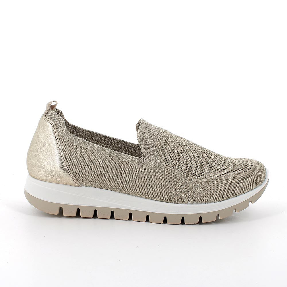 Sneakers calzino da donna platino