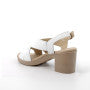 Sandali con tacco in pelle da donna bianco IGI&CO