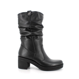 Stivali con tacco in pelle da donna IGI nero IGI&CO