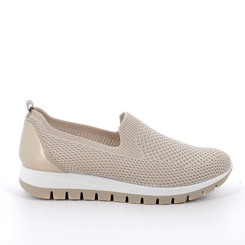 Slip on calzino da donna beige con elastico IGI&CO