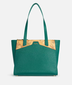 Glam City borsa shopping media Verde Smeraldo Alviero Martini