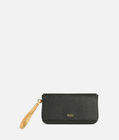 Glam City pochette con patta e polsiera Nera