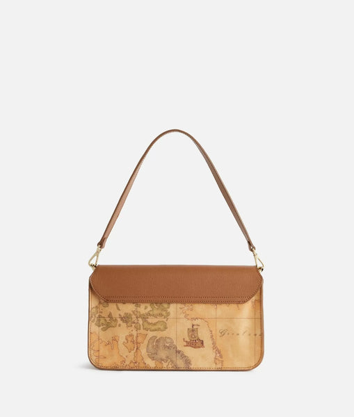 Marina Bag tracollina con maxi morsetto Cuoio Matipelletterie