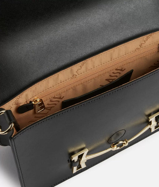Marina Bag tracollina con maxi morsetto Nera Alviero Martini