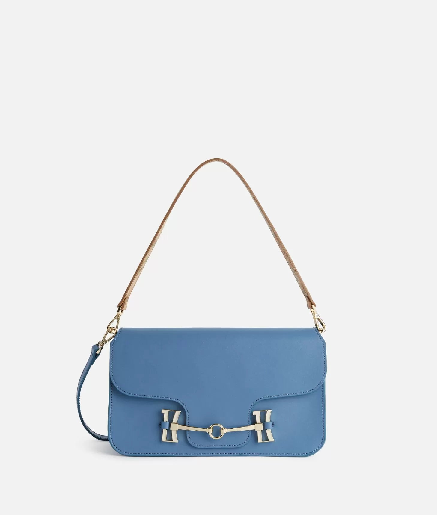 Marina Bag tracollina con maxi morsetto Denim