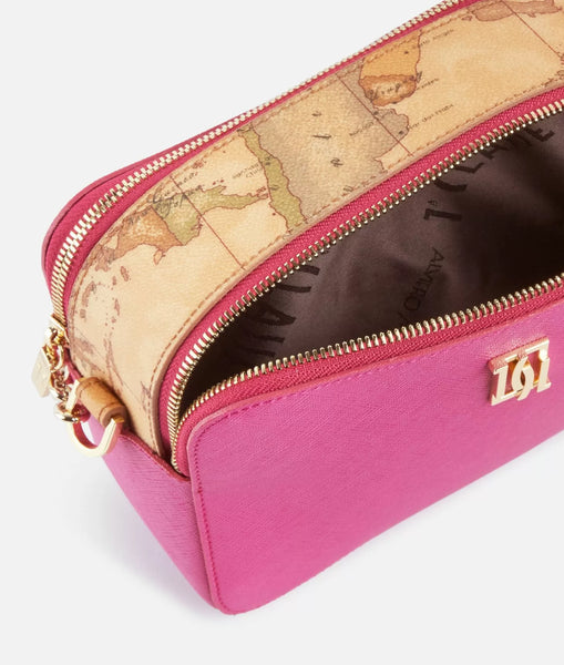 Rich Winter Bag tracollina reporter con inserto Geo Classic Ciclamino Alviero Martini