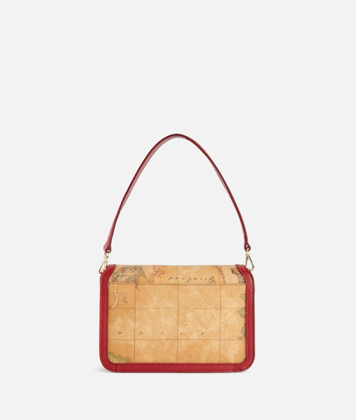 Frame Bag tracollina con patta stampa Geo Classic Nera Alviero Martini