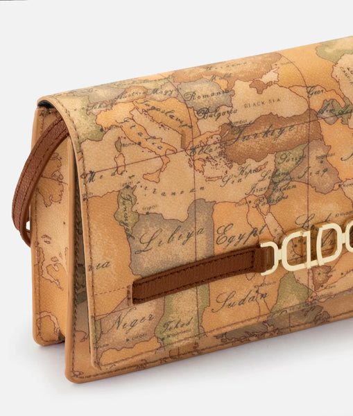 3D Geo pochette con patta e tracolla Castagna Alviero Martini