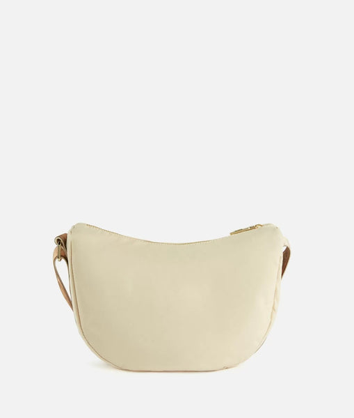Nylon Eco Vibe tracolla a mezzaluna piccola Avorio Alviero Martini