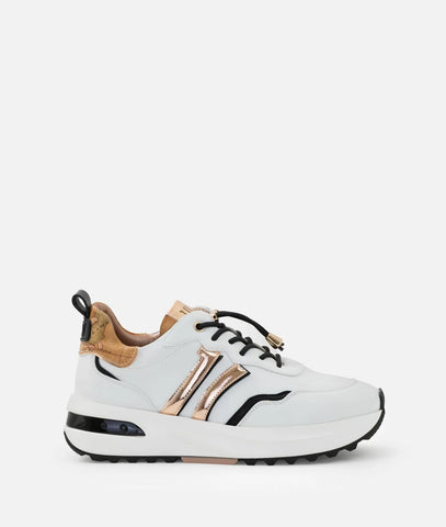 Geo Road Kyoto sneakers in eco nappa liscia Bianche Alviero Martini