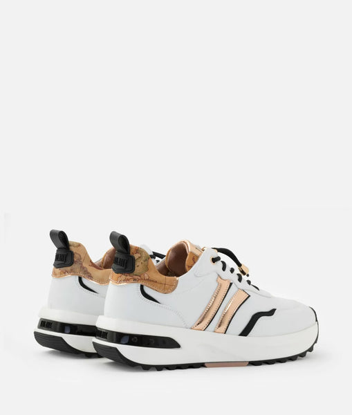 Geo Road Kyoto sneakers in eco nappa liscia Bianche Alviero Martini