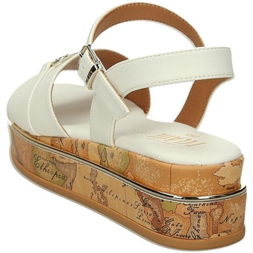 SANDALI PLATFORM CON STAMPA GEO CLASSIC BIANCO Alviero Martini