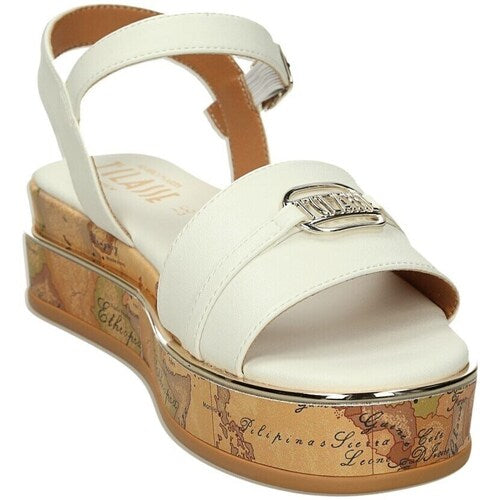 SANDALI PLATFORM CON STAMPA GEO CLASSIC BIANCO