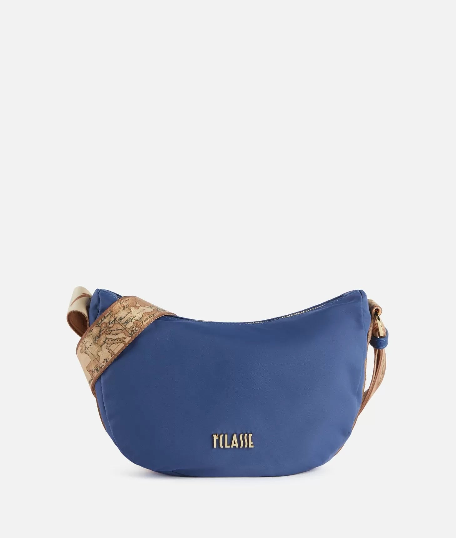 Nylon Eco Vibe tracolla a mezzaluna piccola Denim Alviero Martini
