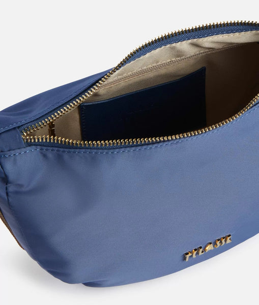 Nylon Eco Vibe tracolla a mezzaluna grande Denim Alviero Martini