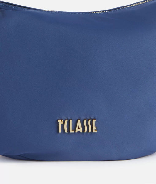 Nylon Eco Vibe tracolla a mezzaluna grande Denim Alviero Martini