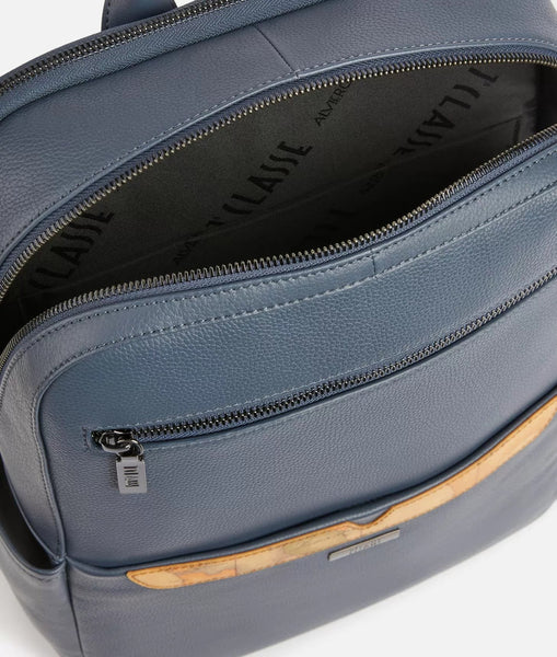 Trip Leather zaino portacomputer Denim Alviero Martini