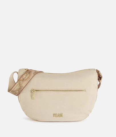 Nylon Eco Vibe tracolla a mezzaluna grande Avorio Alviero Martini