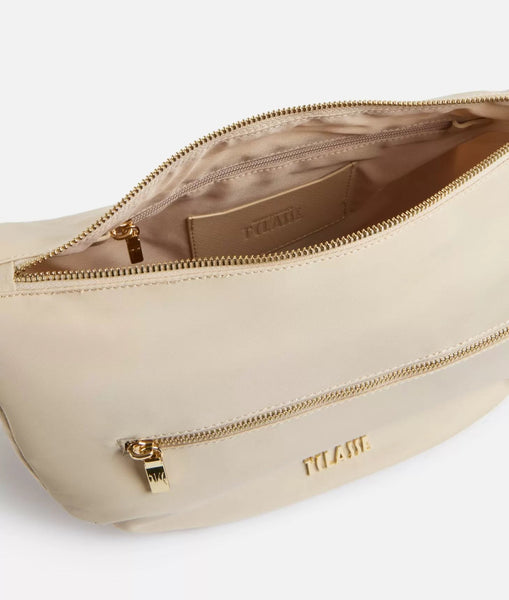 Nylon Eco Vibe tracolla a mezzaluna grande Avorio Alviero Martini