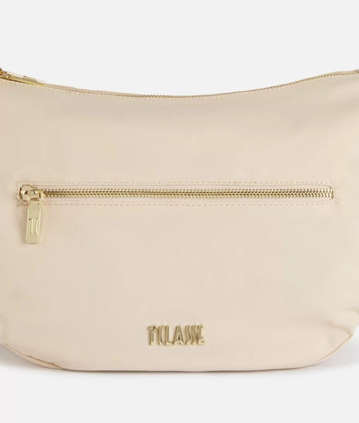 Nylon Eco Vibe tracolla a mezzaluna grande Avorio Alviero Martini