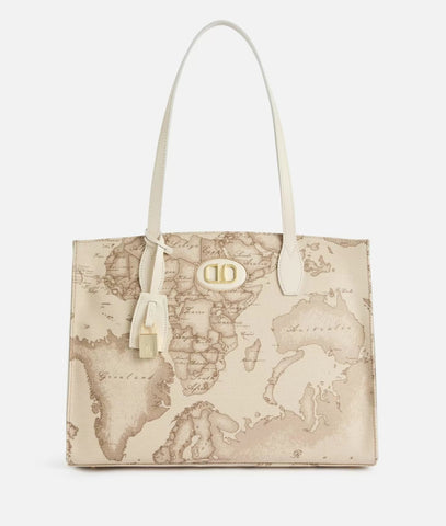 Sand Safari Geo borsa shopping Rafia Alviero Martini