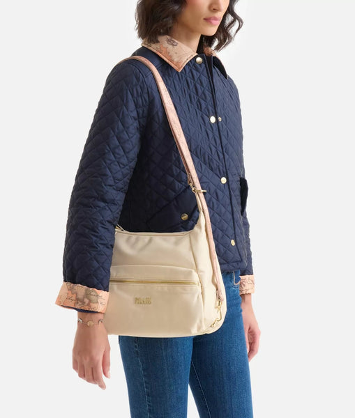 Nylon Eco Vibe tracolla tripla portabilità Avorio Alviero Martini