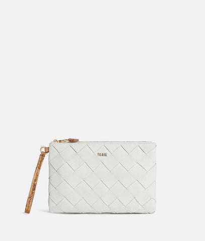 Pura Leather clutch Avorio Alviero Martini