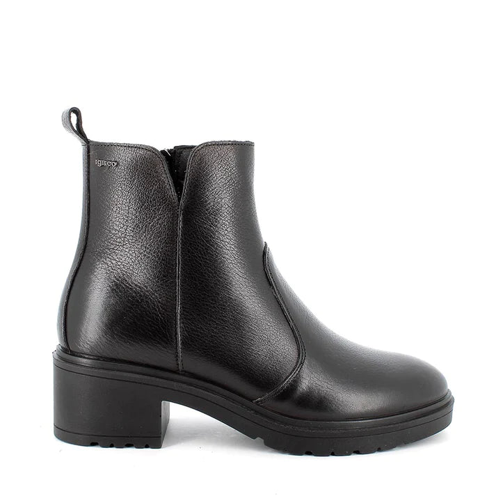 Stivaletto con spacco donna Igi&Co Pelle Nero IGI&CO