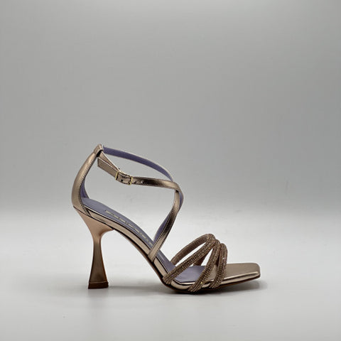 Sandalo Albano Platino con strass 3216 Albano