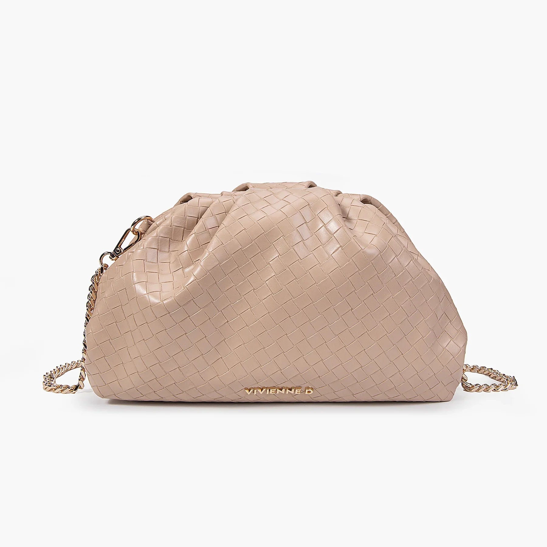 BORSA VIVIENNE D TRACOLLA BEIGE EFFETTO INTRECCIATO VIVIENNE D