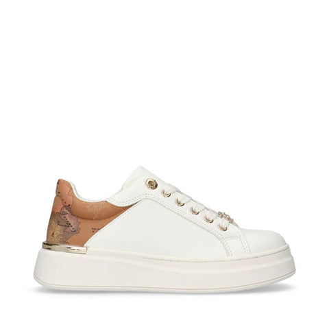 Sneakers platform con dettagli Geo Classic e accessori con strass Alviero Martini