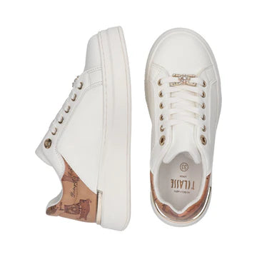 Sneakers platform con dettagli Geo Classic e accessori con strass Alviero Martini