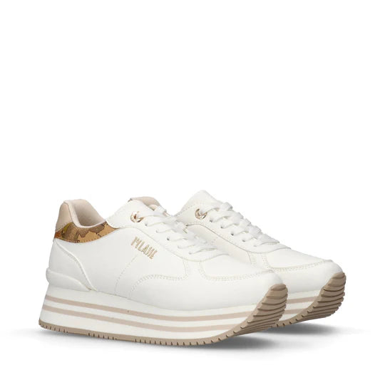 Sneakers zeppa multirighe e dettagli Geo Classic Alviero Martini