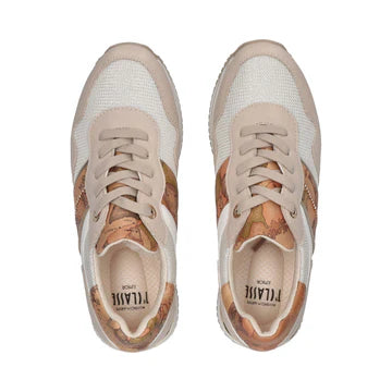 Sneakers zeppa multirighe e dettaglio in strass Alviero Martini