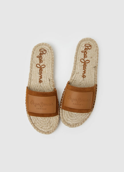 CIABATTE IN PELLE SIVA BERRY COGNAC DI PEPE JEANS Pepe Jeans