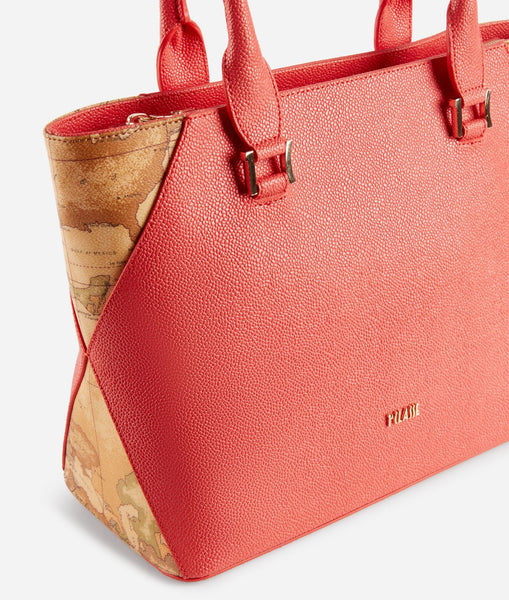 1C Way borsa shopping Rosso Geranio - Matipelletterie
