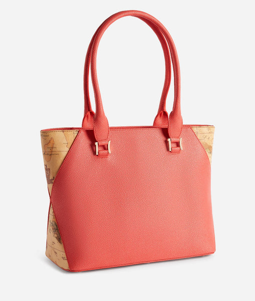 1C Way borsa shopping Rosso Geranio - Matipelletterie