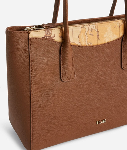 Alba City borsa shopping grande Castagna - Matipelletterie