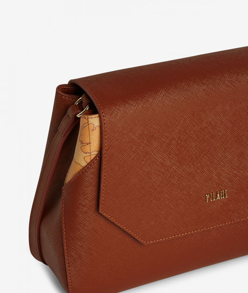 Borsa a tracolla con patta Alviero Martini in tessuto saffiano Terracotta - Matipelletterie