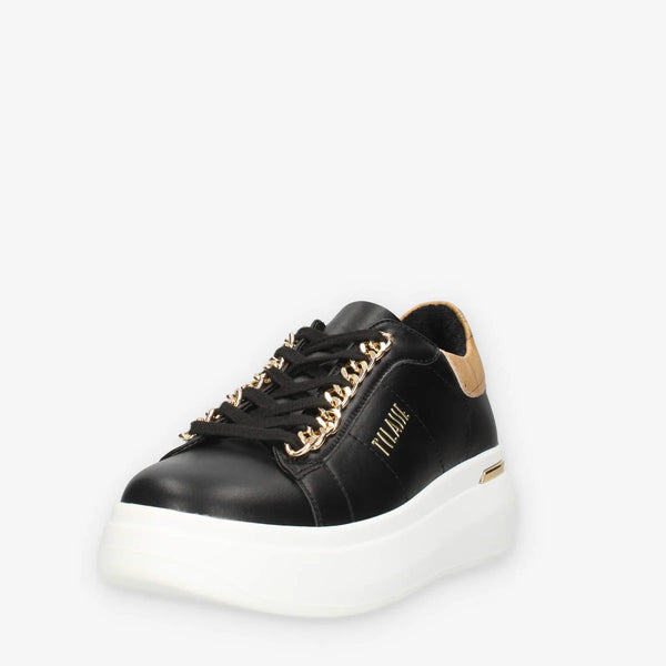 Sneakers zeppate in eco nappa con dettaglio catenella Alviero Martini