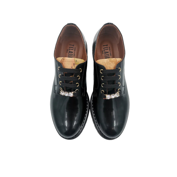 Mocassini allacciati Alviero Martini 1^ Classe Donna nero lucido Alviero Martini