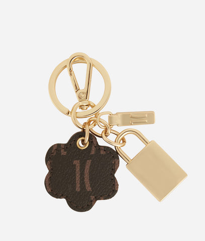 Monogram Portachiavi con lucchetto Cuoio Alviero Martini