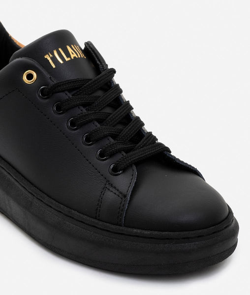 Sneakers in pelle e nappa stampa Geo Classic Nero