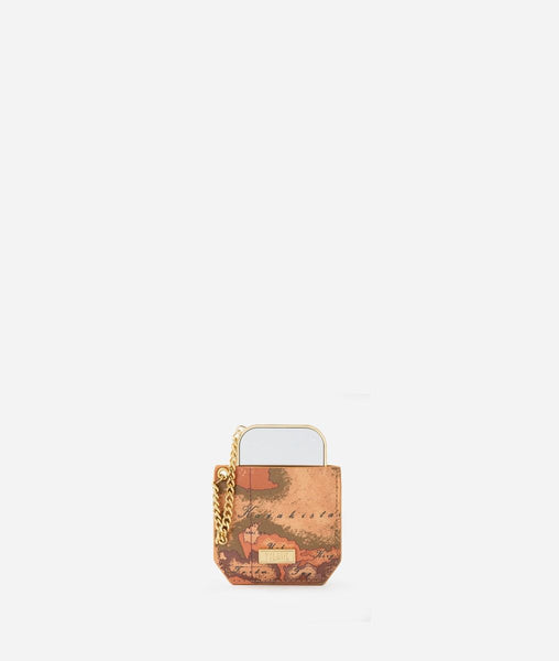 Specchietto con custodia stampa Geo Classic Alviero Martini