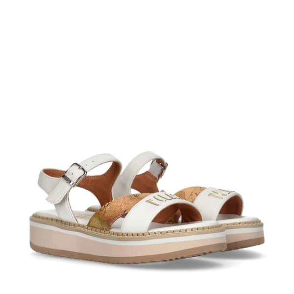 SANDALI PLATFORM CON STAMPA GEO CLASSIC. Alviero Martini