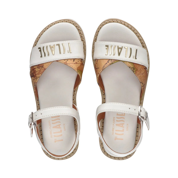 SANDALI PLATFORM CON STAMPA GEO CLASSIC. Alviero Martini