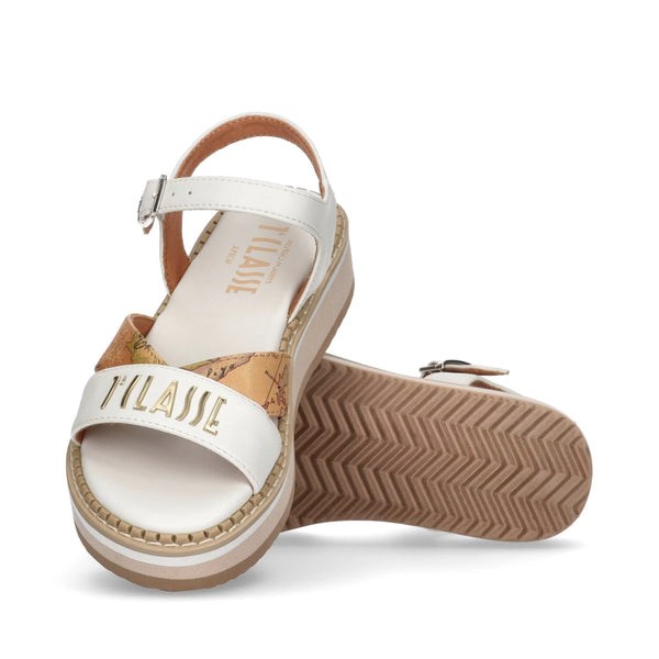 SANDALI PLATFORM CON STAMPA GEO CLASSIC. Alviero Martini