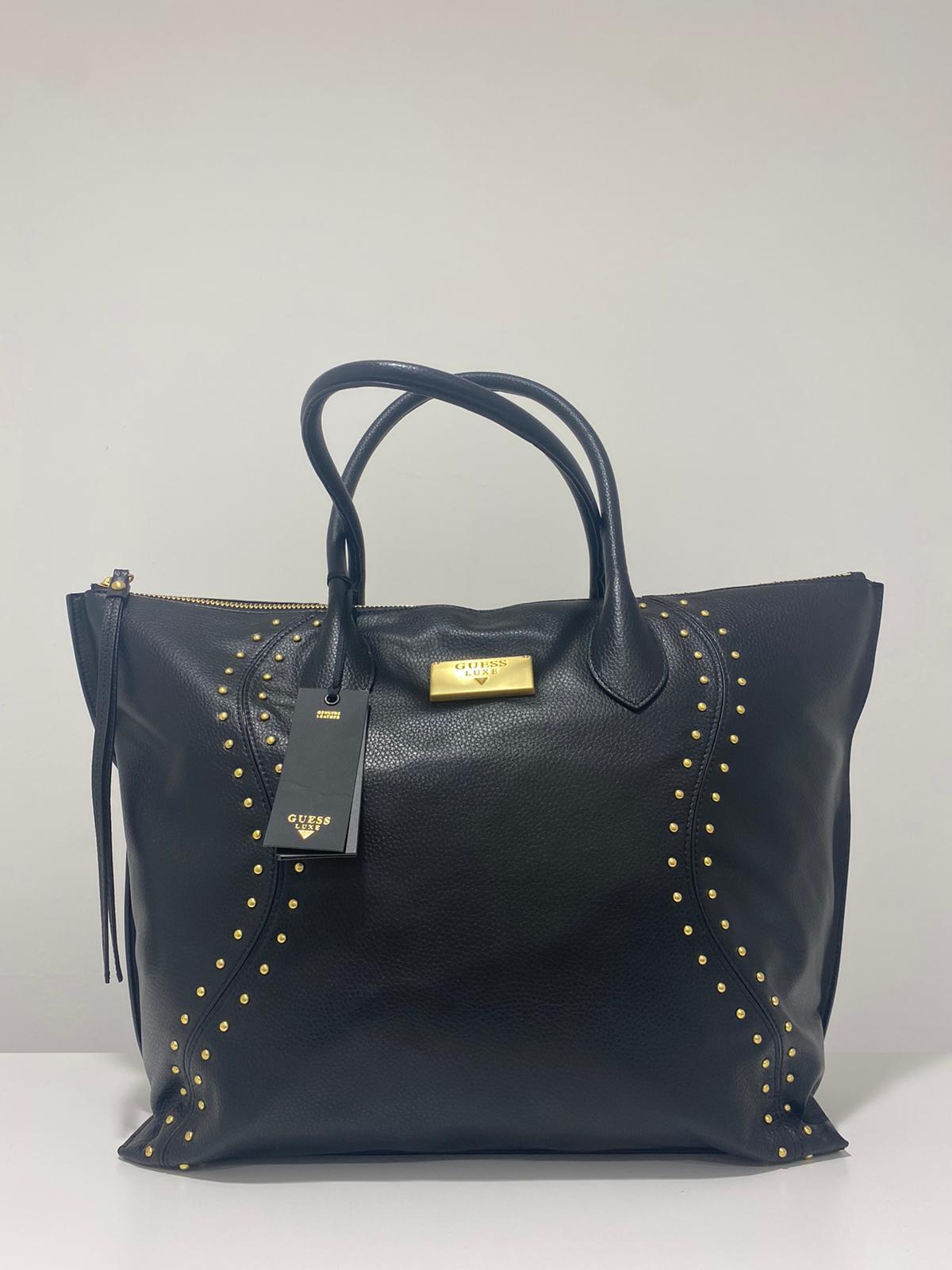 SHOPPING GUESS LUXE PELLE NERO