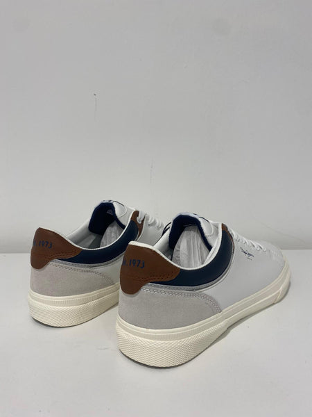 Sneakers uomo in pelle Pepe Jeans Bianco
