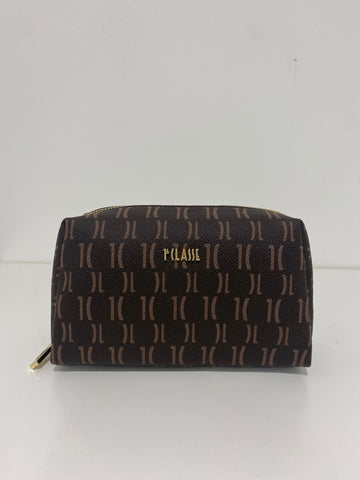Monogram Beauty Case medio Marrone Alviero Martini